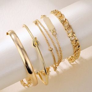 Layered Gold Bracelets